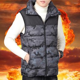Men's Vests Smart Constant Temperature Heating Coat USB Safe Battery Warm Men Vest Casual Solid Color Sleeveless Mens Waistcoat