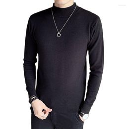 Men's Sweaters 2023winter 5XL 6 Colour In High Quality Half Turtleneck Bottom Sweater