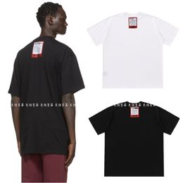 Men's TShirts Chaopai Early Spring Letter Red Logo Patch Men's and Women's Leisure Short Sleeve Tshirt 220712