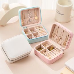 Jewellery Pouches Travel Box Storage Organiser Packaging Portable PU Leather Earring Ring Necklace Jewellery Case