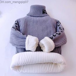 Pullover Pullover Sweaters For Boys Winter Clothes Girls Leopard Fashion New Children Turtleneck Thick Warm Soft Kids Knitting Costom L221007 Z230724