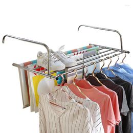 Hangers Balcony Clothes Airer Stainless Steel Extendable 10 Levels Adjustment Dryer With 360 Degree Rotation