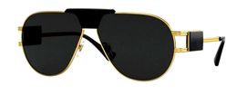 Fashion designer sunglasses for men Gold w/ Dark Grey Oval Lens 63mm classic Metal frame Popular retro avant-garde outdoor uv 400 protection sun glasses