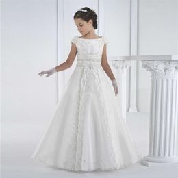 2017 first communion dresses floor length princess white flower girl dresses girls white communion dresses159u