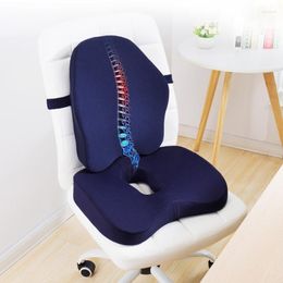 Pillow Memory Foam Hemorrhoid Seat Lumbar For Office Chair Car Pain Relief Massage Pad Wheelchair