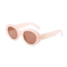 Fashion Pink sunglasses for women France Arc De Triomphe vintage charming round frame eyeglasses sunshade Polarised Adumbral luxury small sunglasses