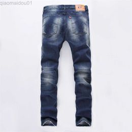 Men's Jeans 2022 Autumn New Fashion Retro Hole Jeans Men Pants Cotton Denim Trouser Male Plus Size High Quality Jeans Dropshipping L230724