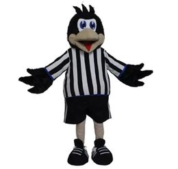 High Quality Hot Adult Head Black Crow Adult Bird Mascot Costume Advertising