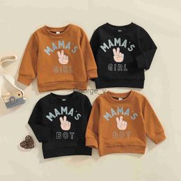 Hoodies Sweatshirts 20220701 Lioraitiin 03Years Toddler Baby Girl Boy Fall Sweatshirt Letter Print Crew Neck Long Sleeve Casual Pullover Tops J230724