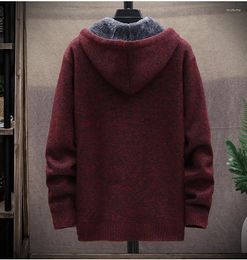 Men's Sweaters Sweater Cardigan Winter Wool Liner Hooded Thick Warm Knitted Men Slim Coat 2023 Mens Jacket Clothing XXXL