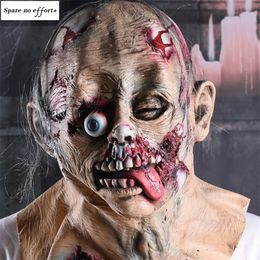 Latex Halloween Mask Festival Skull Masks Skeleton Party Prop Halloween Party Decoration Gift Mascara Light Up Cosplay Costume