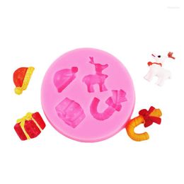 Baking Moulds Christmas Gift Elk Hat Mold Diy Car Candle Mould Plaster Air Outlet Molds Silicone A862