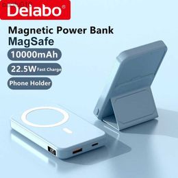 Power Bank Magnetic Wireless Charger 10000mAh Powerbank PD20W Fast Charging With Stand Universal for iPhone Xiaomi Samsung L230619