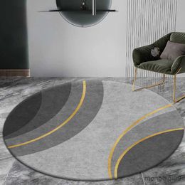 Carpets Nordic Round Carpet for Living Room Luxury Decorative Hanging Chair Swivel Rug Bedroom Dresser Cloakroom Rugs R230725