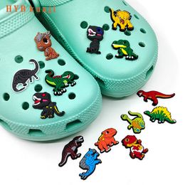 HYBkuaji dinosaur shoe charms wholesale shoes decorations shoe clips pvc buckles for shoes