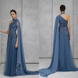 tony ward evening dresses halter a line tulle sequined fairy prom dress designer sweep train custom made robes de soire264F