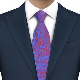 Bow Ties LYL 8CM Luxury Gradient Paisley Silk Man Red Blue Purple Groomsman Neck Tie Elegant Necktie Mens Gift For Gentleman
