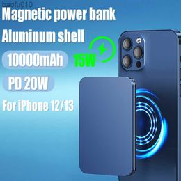 Magnetic Power Bank 10000mAh Portable Powerbank for Magsafe Wireless PD20W Fast Charger for iPhone External Auxiliary Battery L230619