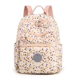 School Bags Nylon Pattern Women Backpack Casual For Teenager Girl Large Capacity Multifunction Shoulder Schoolbag 230724