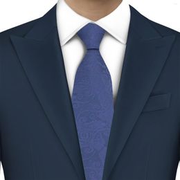Bow Ties LYL 8CM Blue Jacquard Paisley Festival Suit Accessory Neck Elegant Tie Birthday Gift Social Necktie For Men