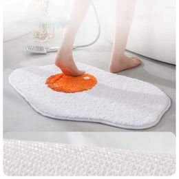 Bath Mats Bathroom Doormats Flocking Carpet Skin-friendly Rug Cartoon Style Water Absorption And Quick Drying Double-sided Non-slip Mat