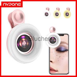 Selfie Lights New phone fill light 15X macro lens portable selfie LED ring light suitable for iPhone smartphone universal ring clamp light x0724