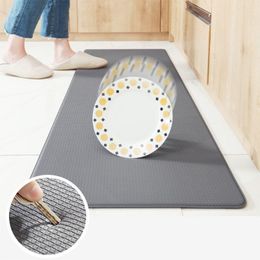 Carpets 2023 Anti Fatigue Kitchen Mat Diamond Weave Non-Skid Faux Leather Waterproof Rugs