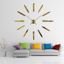 Wall Clocks 28/35CM Large Clock Hands 3D DIY Modern Home Decoration Mirror Stickers