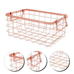 Storage Bottles Vegetarian Diet Fried Food Holder Iron- Basket Handheld Refreshment Fruit With Handle Wire Mesh Black Binss