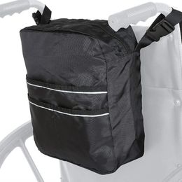Storage Bags Wheelchair Back Pocket Large Capacity Walker Frame Portable Backpack Adjustable Mobility Holder Bag Accessory
