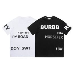 Luxury Men Tees Oversize Summer Womens T-Shirt Classic Letter Short Sleeve Cotton Front and Back Printing Lover Clothes S-2XL