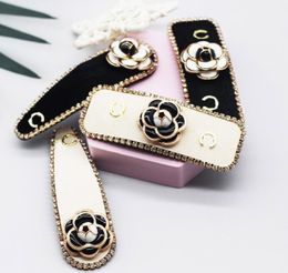 Brand Designer Hair Clips Barrettes High End Fashion Design Hairpin Popular Brand Headwear New Sponge Diamond Hair Clip Fine Design for Women Girls