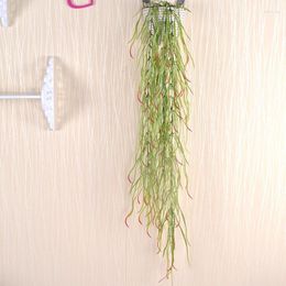 Decorative Flowers 4pcs 1.2M Artificial Plants Rattan 3 Forks Plastic Crescent Grass Vine Hanging Wall Wedding Decoration Home Fake Decor