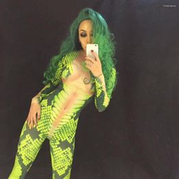 Stage Wear Sexy 3D Snake Pattern Printed Nightclub DjDs Dancer Costumes For Women Dance