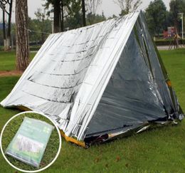 Outdoor First aid tent Emergency shelter warm Survival blanket shelter tent sun-proof PE aluminium coating shelters tents camp hike pads