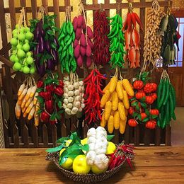 Decorative Flowers Artificial Simulation Food Vegetables Fake Chilli Pepper Fruit Pography Props For Decoration Room Home Christmas Wall