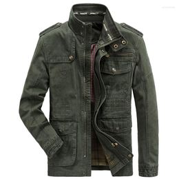 Men's Jackets 2023 Jacket Casual Male Spring Autumn Fall Cotton Outdoor Multi-pocket Long Military Chaqueta Wearable Daily Coat