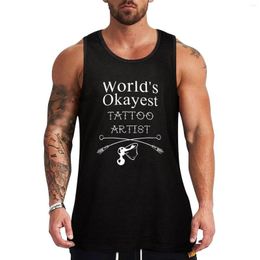 Men's Tank Tops Tattoo Shirt White Top Gym Wear T-shirt
