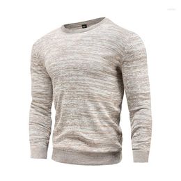 Men's Sweaters Navy Fashion Solid Sweater Cotton Slim Men Pullover Knitwear Color Winter Quality O-neck High