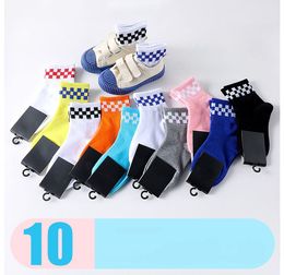 Kids designer socks toddlers brand baby socks boys girls children Colourful white black pink multi-color aged 1-12 sock u6Wg#