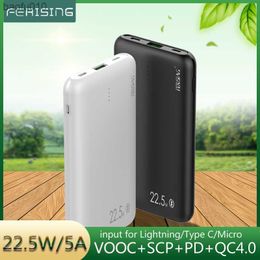 FERISING 5A VOOC Super Fast Charger 10000mah Power Bank USB Type C External Battery PD QC 3.0 Powerbank for Oneplus 6T 7 8 9 10 L230619