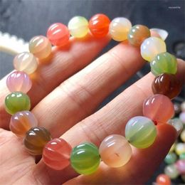 Bangle Natural Agate Pumpkin Fashion Women Healing Jewellery Gemstone Reiki Energy Stone Holiday Gift 1PCS 10mm