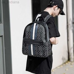 Backpack Backpack Mens New Trendy Mens Backpack Business Casual Leather Computer Bag European and American Fashion Student Schoolbag Z230724