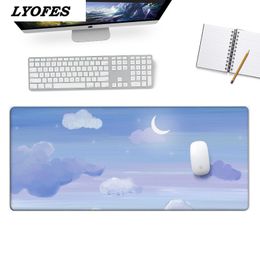 cloud Mouse pad cartoon hand painted little girl super large game mouse pad computer keyboard anti slip table pad desk mats