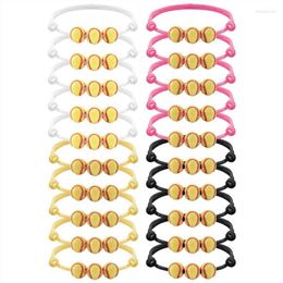 Jewellery Pouches 20Pcs Softball Bracelet Party Favours Beads Friendship Bracelets Adjustable Beaded Gifts
