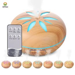1pc 550ML Air Humidifier Essential Oil Diffuser Large Capacity Wooden Air Freshener Humidifier Home Office Appliance Aroma Diffuser Ultrasonic With Remote