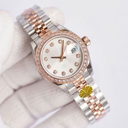 Women's Fashion Watch Luxury Watch Mechanical Watch Diamond Watch 28mm sapphire mirror stainless steel bracelet Classic diamond rose gold watch