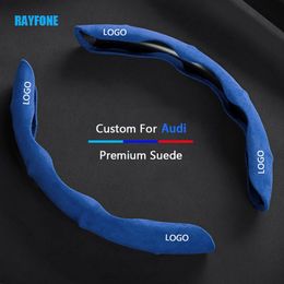 Suede Non-Slip Car Steering Wheel Cover For Audi A1 A3 A4 A5 A6 A7 B7 B9 Q2 Q3 Q5 Q7 TT S3 S4 S5 S7 R8 RS3 RS Car Accessories