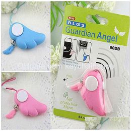 Key Rings Wings Lady Defensive Electronic Alarm Safe Stable Mini Portable Keychain Panic Anti Attack Self Defence Drop Delivery Jewelr Dhcmx