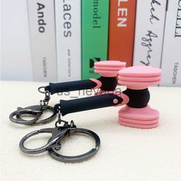 Keychains Lanyards Kpop Popular Girl Group Keychain 3D Pink Rubber Lightstick PVC Keychain lovely pink Ornament Car Bag Pendant Keyring Fans Gift J230724